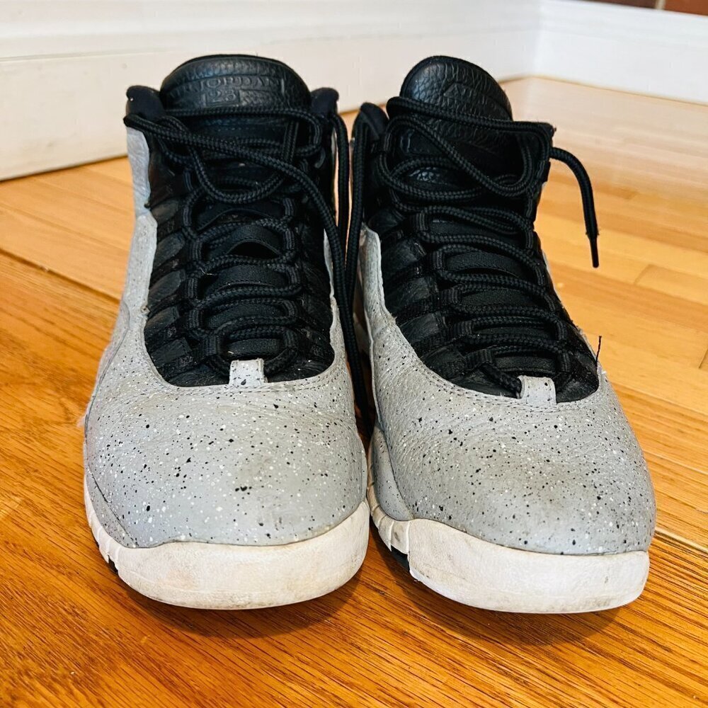 Nike AIR JORDAN 10 RETRO Cement Light Grey Smoke/Black Men’s size 10.5 - Picture 5 of 16